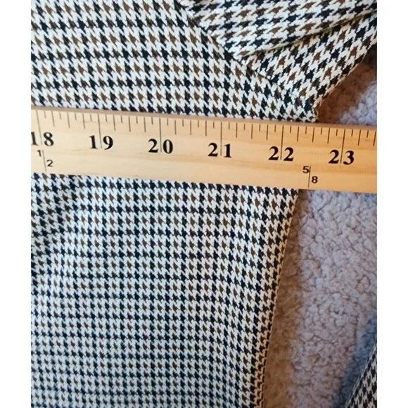NEW Maurices Women's Double Breasted Blazer Jacket Houndstooth Tan/Brown Size XL - Picture 10 of 15